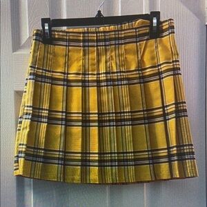 Yellow Plaid Women's Skirt